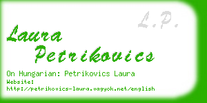 laura petrikovics business card